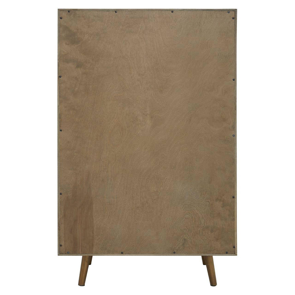 Modern Geometric Wood Drawer Chest