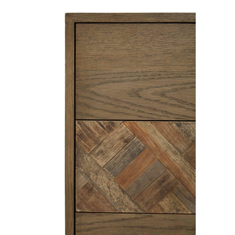 Modern Geometric Wood Drawer Chest