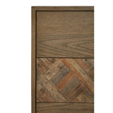 Modern Geometric Wood Drawer Chest