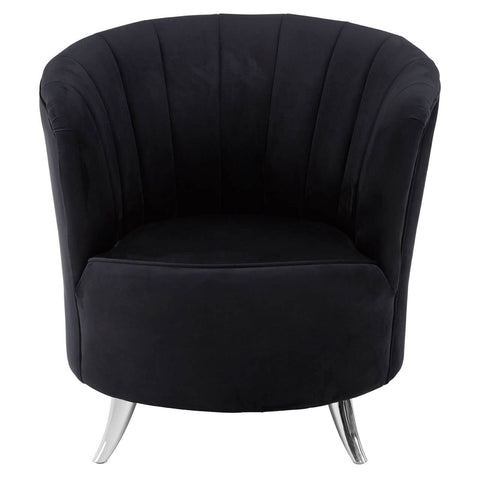Luxe Black Velvet Chair