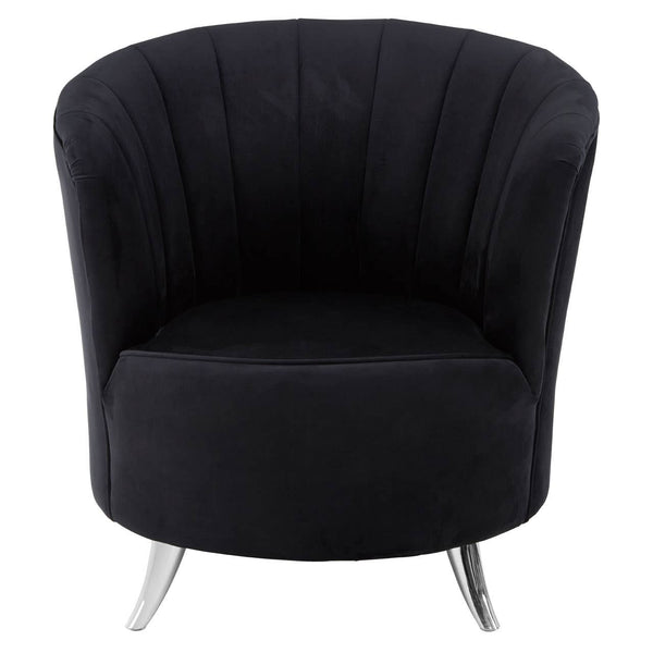 Luxe Black Velvet Chair