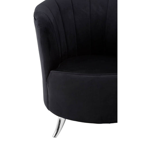 Luxe Black Velvet Chair