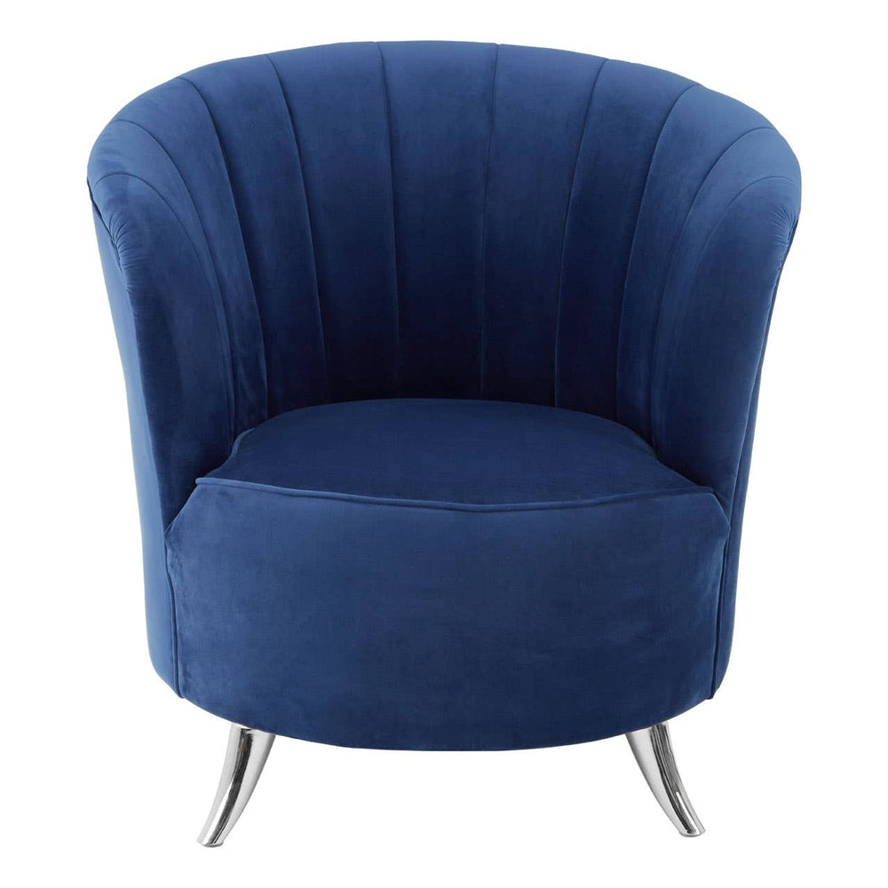 Luxe Blue Velvet Chair