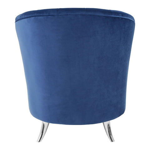 Luxe Blue Velvet Chair