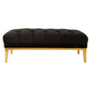 Luxe Black Velvet Ottoman