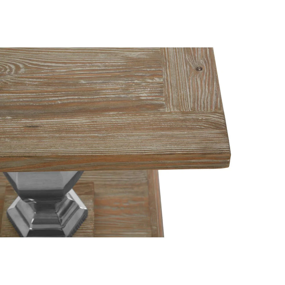 Rustic Chic Carved Wood Table