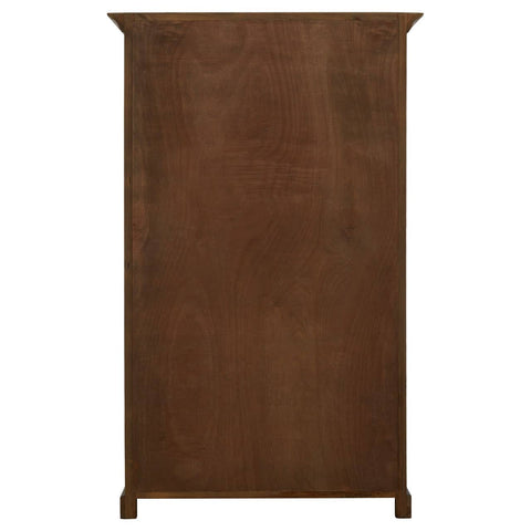 Two-door cabinet made of white washed pine wood, featuring a simple and elegant design with a flat top and slightly tapered legs. The cabinet has a smooth surface and a warm, natural wood finish