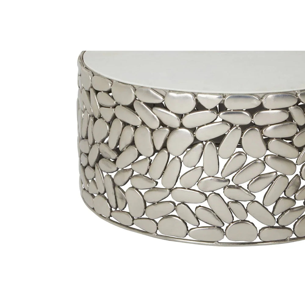 Pewter Pebble Side Tables