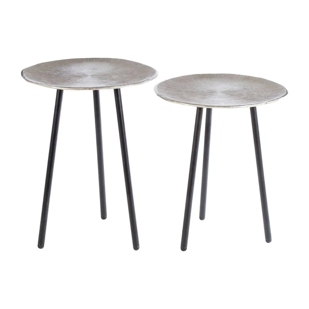 Rustic Nickel Side Tables
