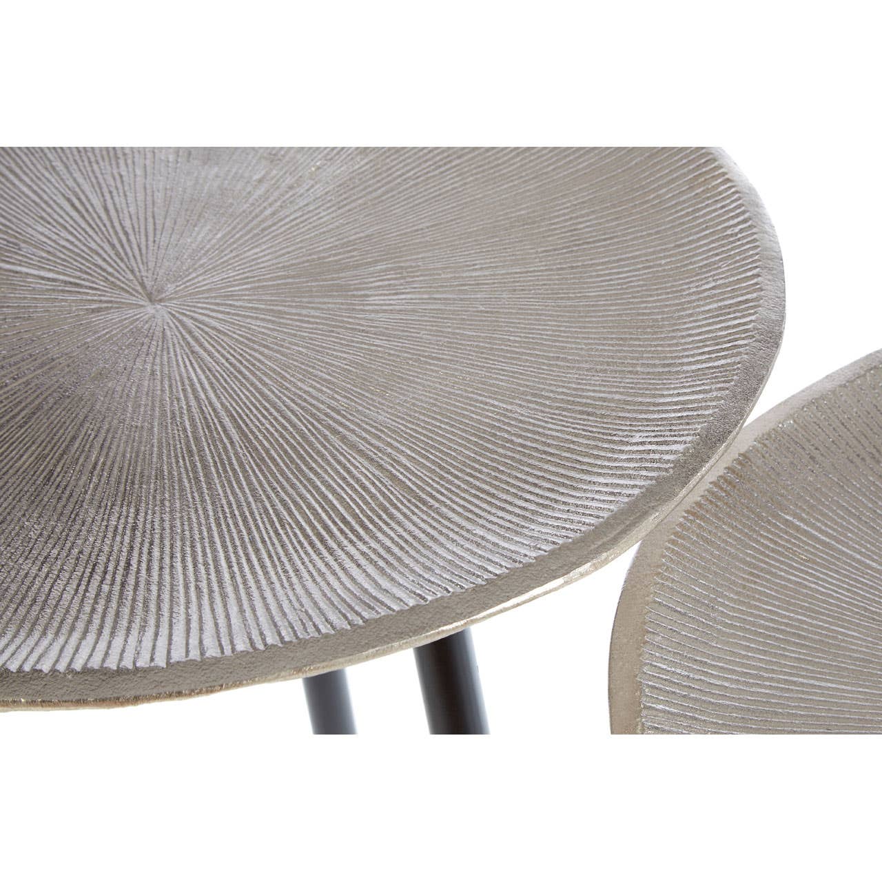 Rustic Nickel Side Tables