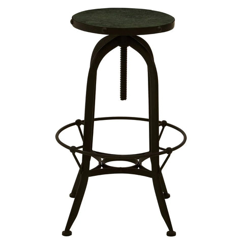 Marble Top Iron Bar Stool
