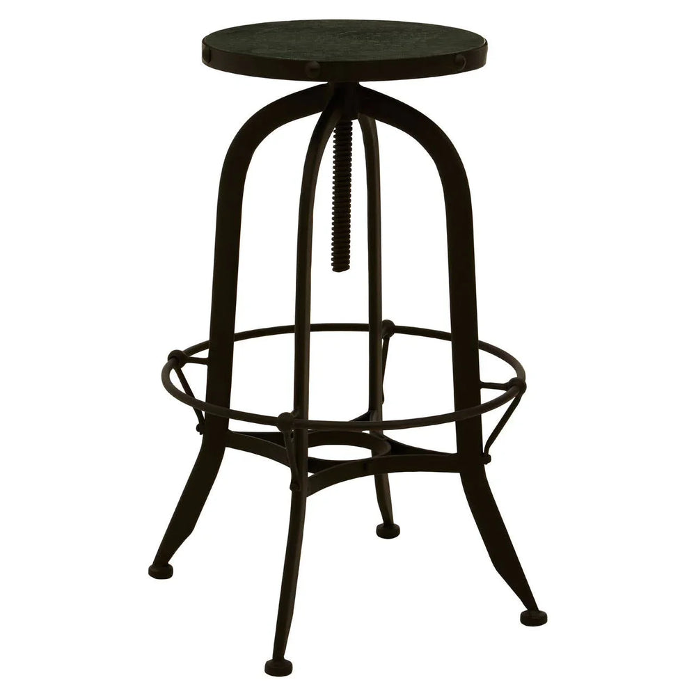 Marble Top Iron Bar Stool