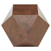 Walnut Geometric Side Table