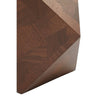 Walnut Geometric Side Table