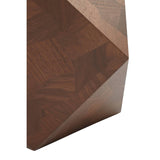 Walnut Geometric Side Table