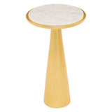 Golden Marble Side Table