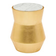 Gold Marble Drum Side Table