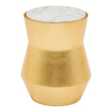 Gold Marble Drum Side Table