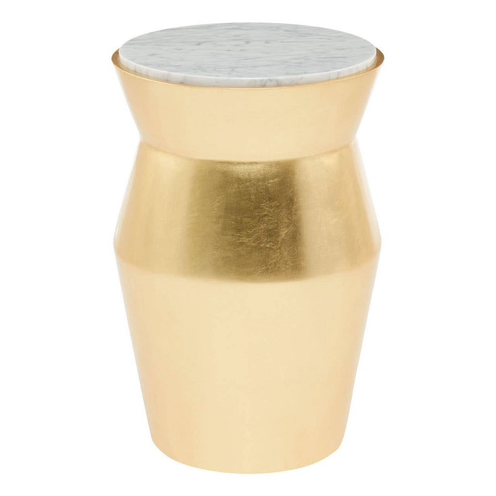 Gold Marble Drum Table