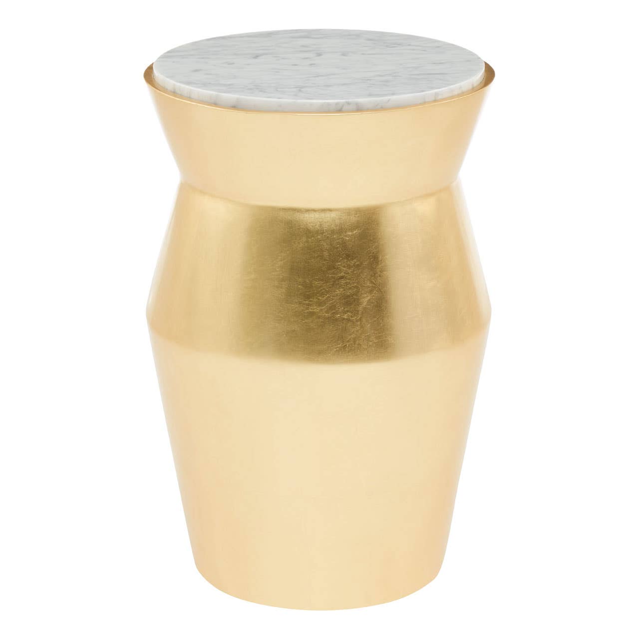 Gold Marble Drum Table