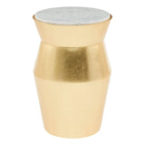 Gold Marble Drum Table