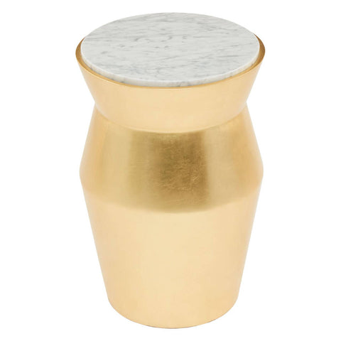 Gold Marble Drum Table