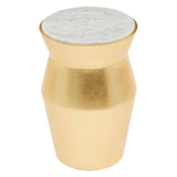 Gold Marble Drum Table