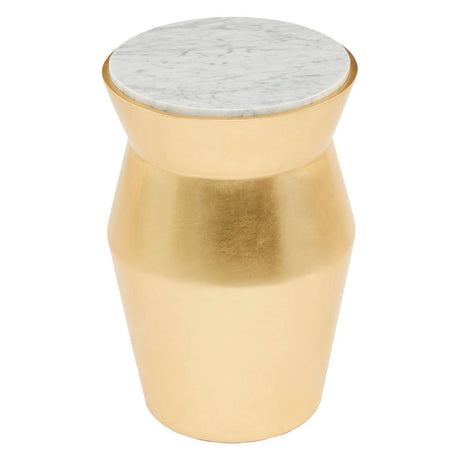 Gold Marble Drum Table
