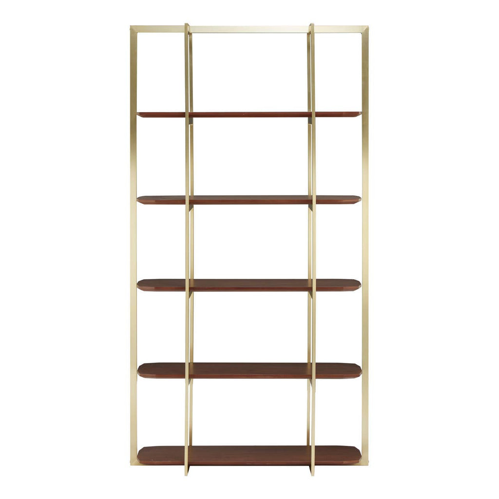 Gold Frame Walnut Shelf