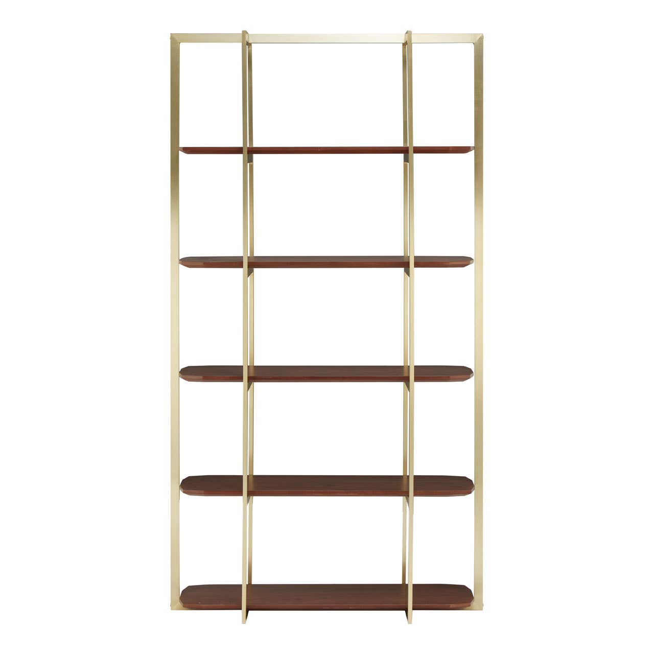 Gold Frame Walnut Shelf