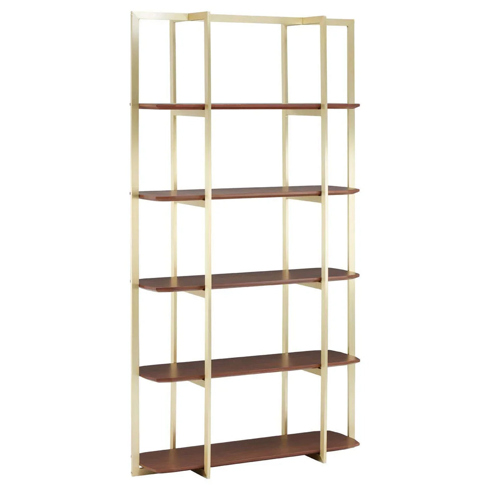 Gold Frame Walnut Shelf