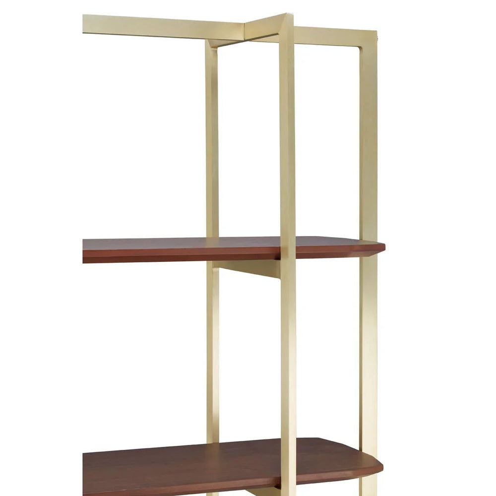 Gold Frame Walnut Shelf