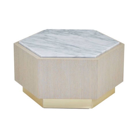 Luxury Marble Oak Side Table