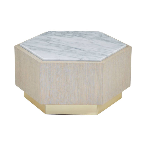 Luxury Marble Oak Side Table