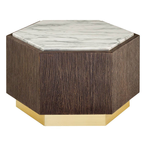 Villi Marble Oak Side Table