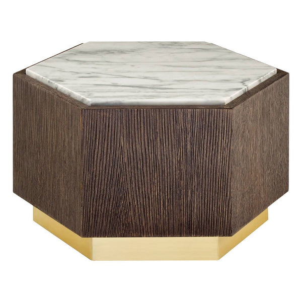 Villi Marble Oak Side Table