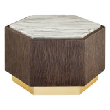 Villi Marble Oak Side Table