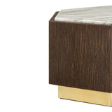 Villi Marble Oak Side Table