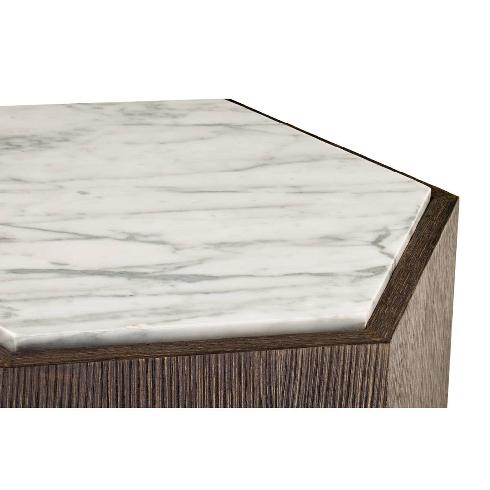 Villi Marble Oak Side Table