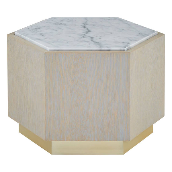 Villi Marble Oak Side Table
