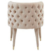 Luxe Beige Velvet Accent Chair