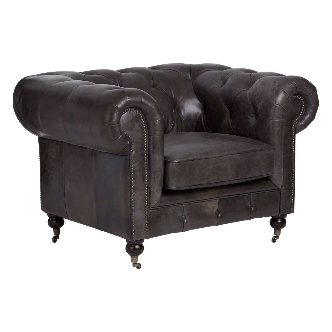 Luxe Grey Accent Chair