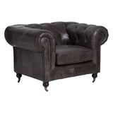 Luxe Grey Accent Chair