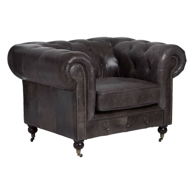 Luxe Grey Accent Chair