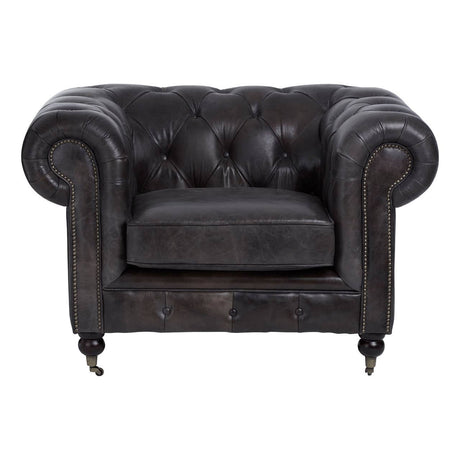 Luxe Grey Accent Chair