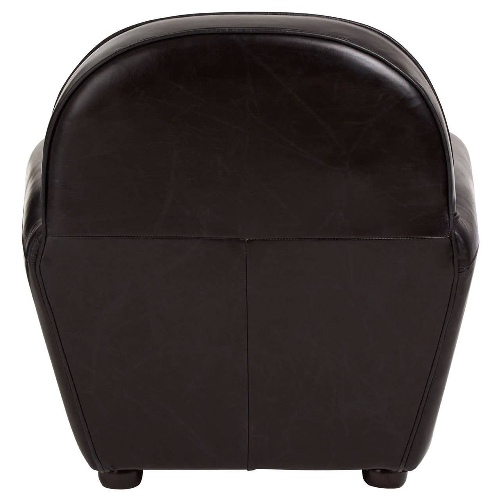 Luxe Black Leather Armchair