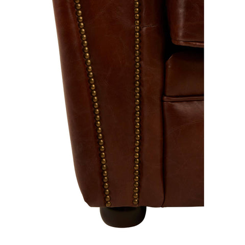 Classic Coffee Leather Armchair