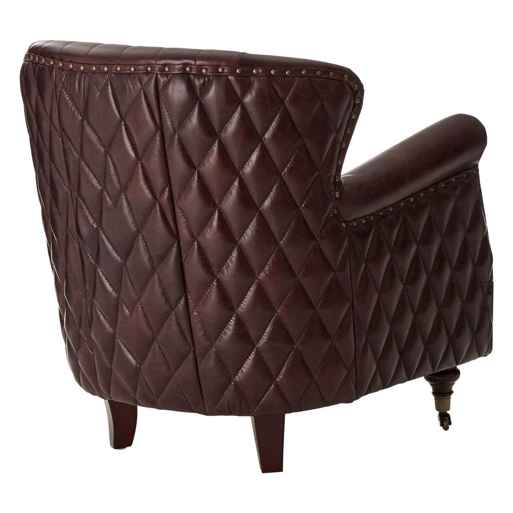 Luxe Coffee Leather Armchair