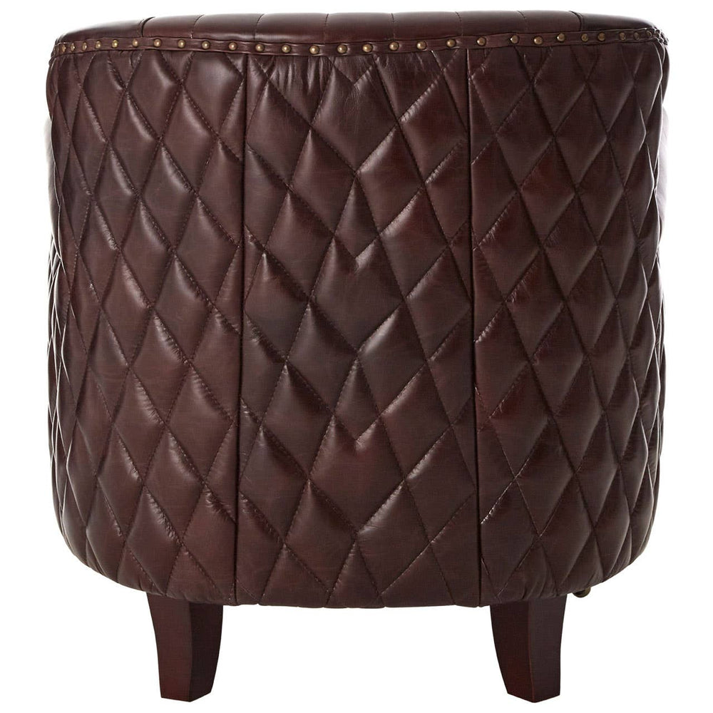 Luxe Coffee Leather Armchair