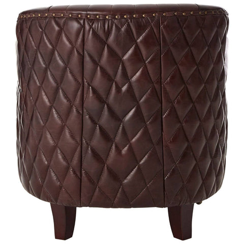 Luxe Coffee Leather Armchair